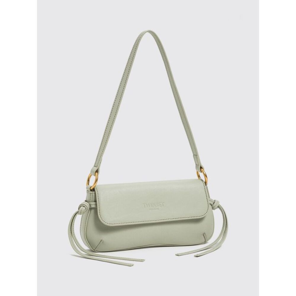 Twinset Women Twinset Calfskin Shoulder Bag With Tassels And Flap Closure